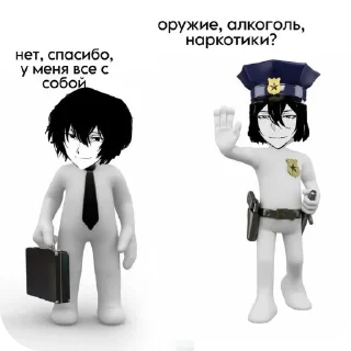 Стикер Акико топ ничего не знаю - 4