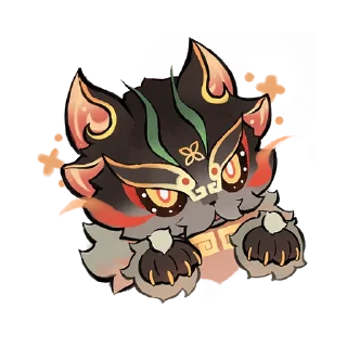 Sticker Танцующие звери и пёстрые воздушные змеи: Genshin Impact - 0
