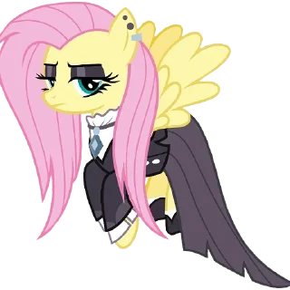 Sticker Fluttershy goth | @MyLittlePony_bots - 7