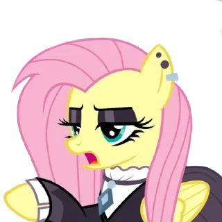 Sticker Fluttershy goth | @MyLittlePony_bots - 10