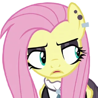 Sticker Fluttershy goth | @MyLittlePony_bots - 3