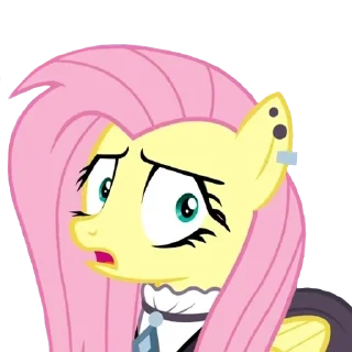 Sticker Fluttershy goth | @MyLittlePony_bots - 9