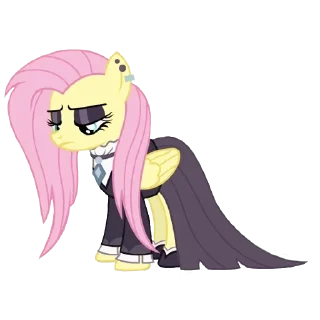Sticker Fluttershy goth | @MyLittlePony_bots - 6