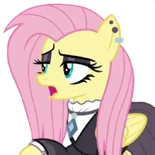 Sticker Fluttershy goth | @MyLittlePony_bots - 2