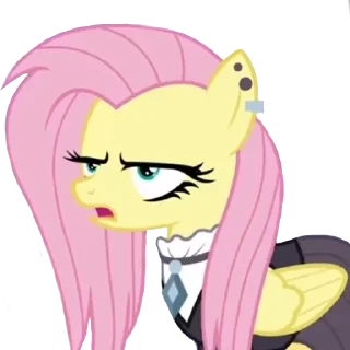 Sticker Fluttershy goth | @MyLittlePony_bots - 5