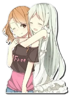 Sticker Anime kiss 💋 @medovoe - 0