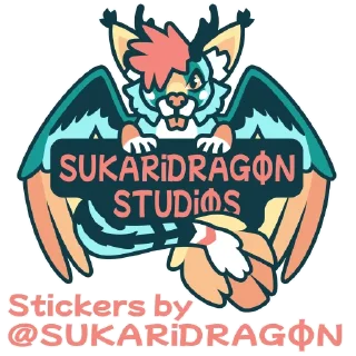 Sticker OneShotFox - by @SukariDragon - 0