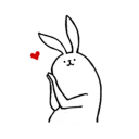 Стикер rabbit with beautiful legs - 0