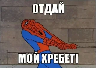 Стикер MEME SPIDER MAN 1967 - 2