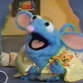 Sticker Tutter blue mouse - 0