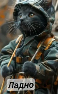 Стикер Военные котики. сделано:@GordoKotik - 10