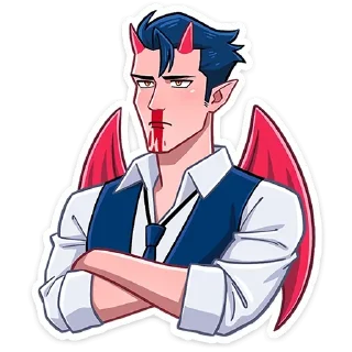 Sticker Адская парочка @anime4_arts - 0