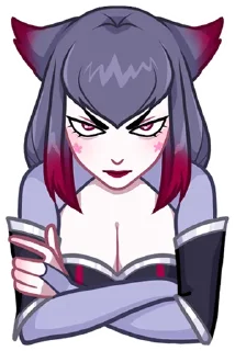 Стикер @TgSticker Тёмные Мари и Хидэ без надписей - 5 Стикер @TgSticker Тёмные Мари и Хидэ без надписей - 5