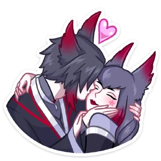 Стикер @TgSticker Тёмные Мари и Хидэ без надписей - 4 Стикер @TgSticker Тёмные Мари и Хидэ без надписей - 4