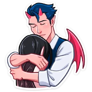 Sticker Дьявол и Дьяволица; @stickersvk18 + @yooshi69 - 0