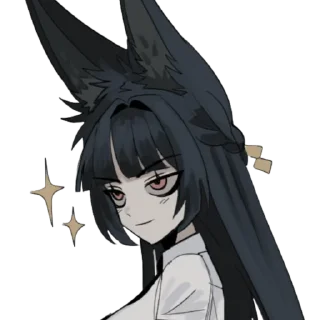 Стикер 🦊❄️ Hoshimi Miyabi @abyssofmelancholy - 0