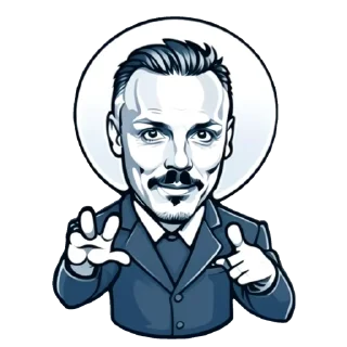 Стикер AI-стикеры с вашим лицом ➡️ @Stikitty_bot. - 1