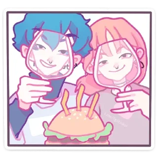 Стикер Малиновый Джем @colored_emotions - 7